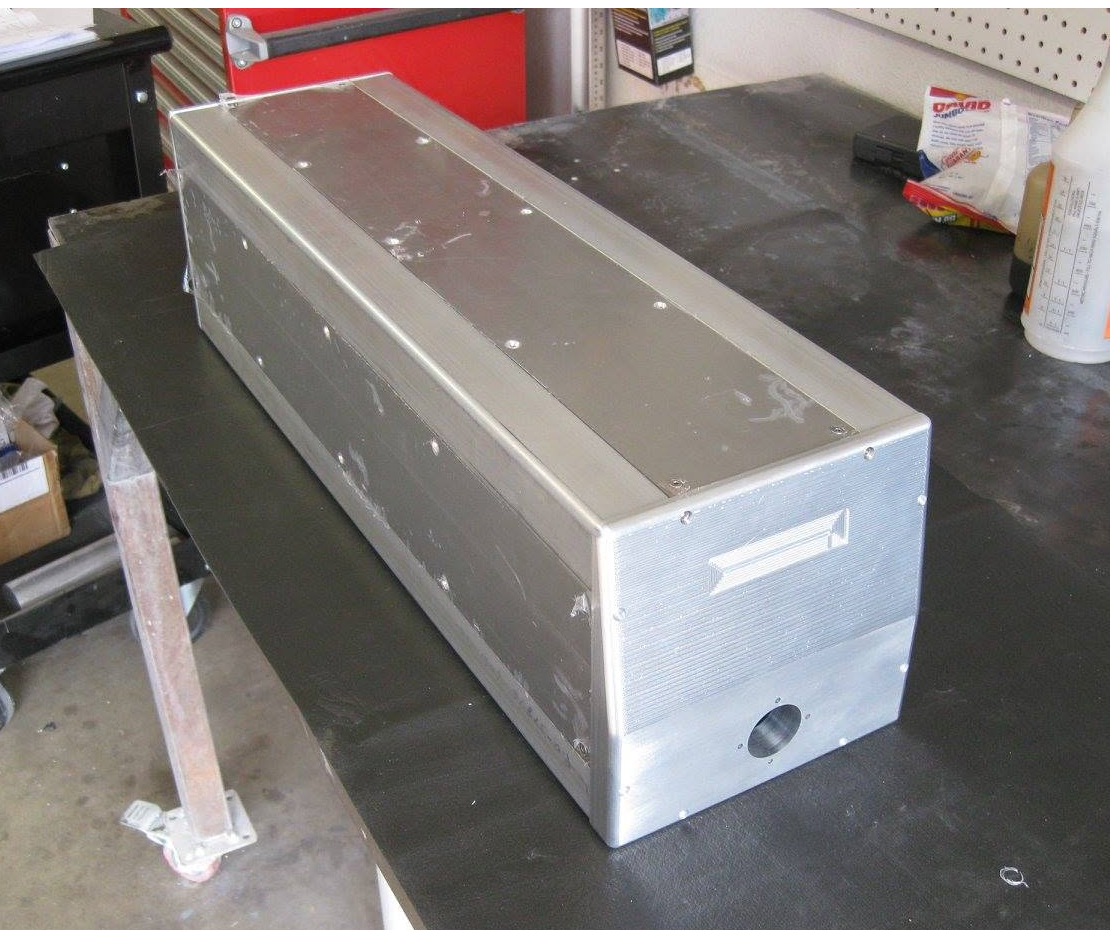 Enclosure for an industrial laser-marking system, machined to customer drawings