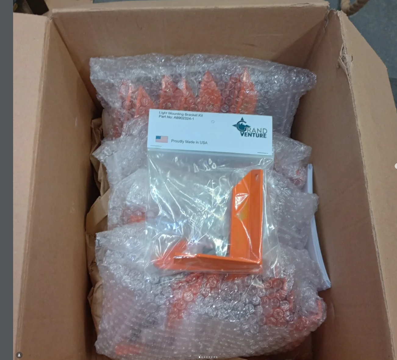 Aluminum light brackets, powder coated and laser engraved, with retail packaging
